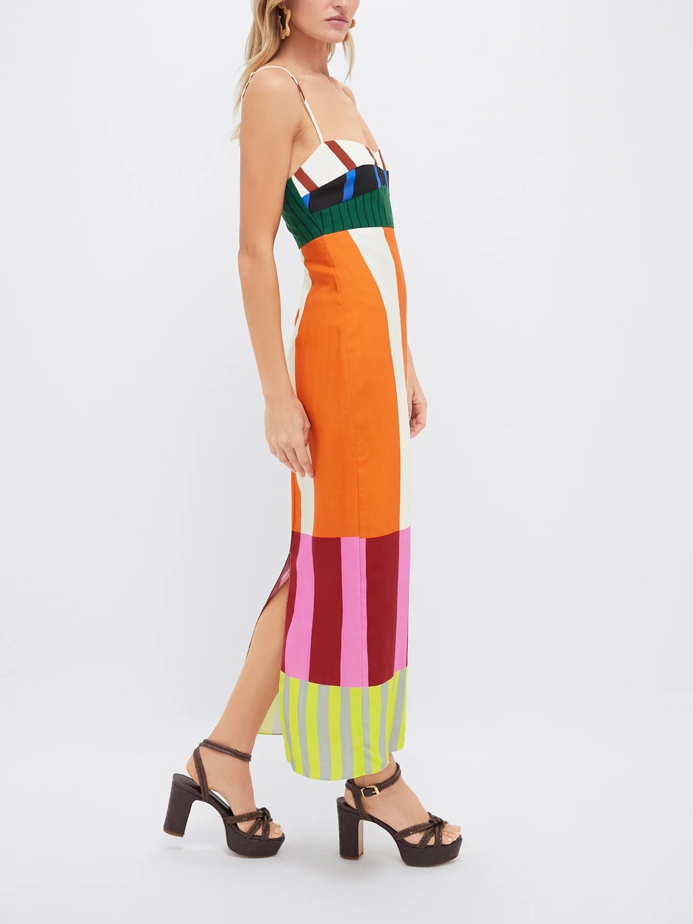 Paloma | Abito maxi multicolore a righe