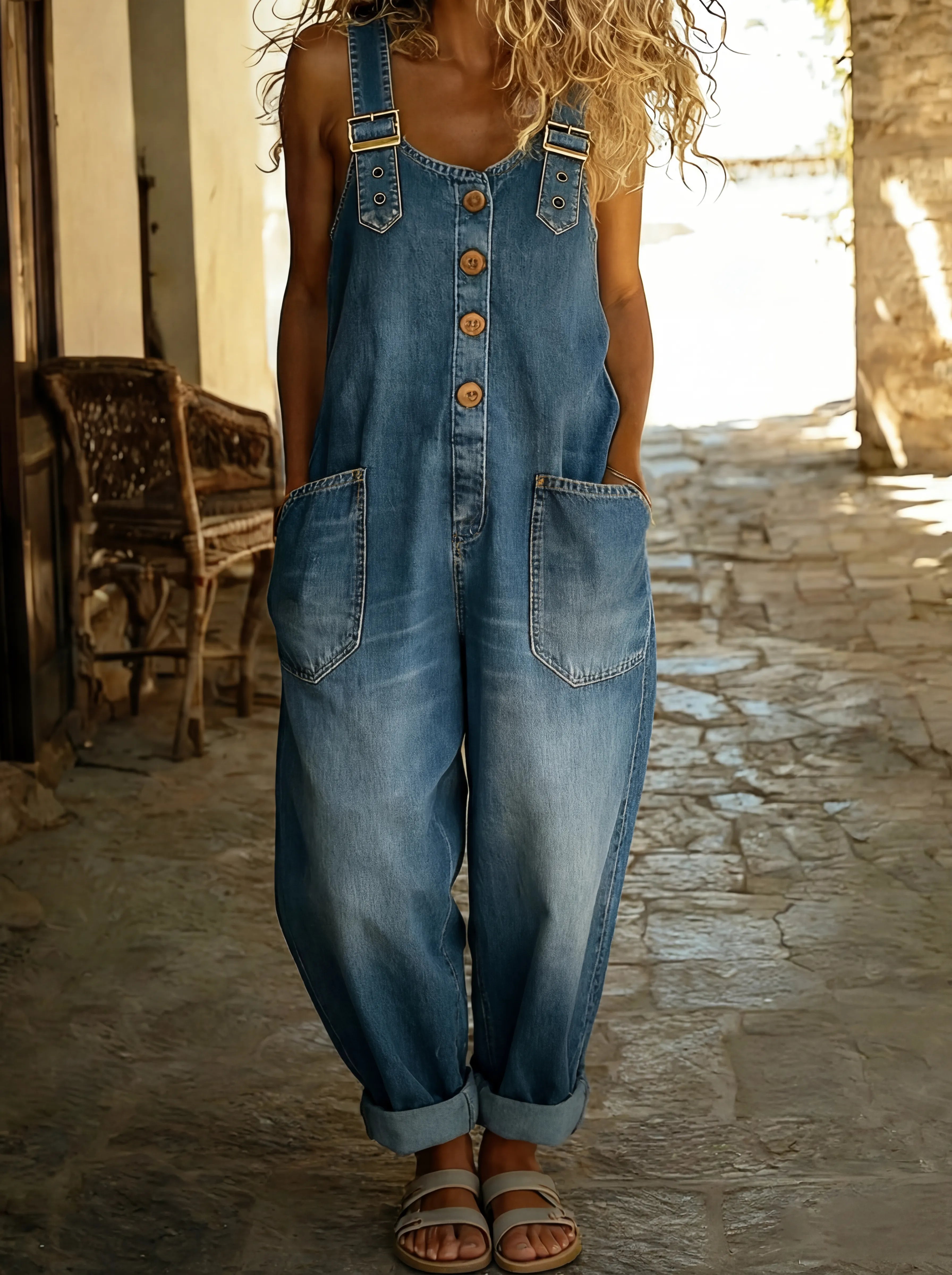Giulia | Salopette in denim comoda e versatile